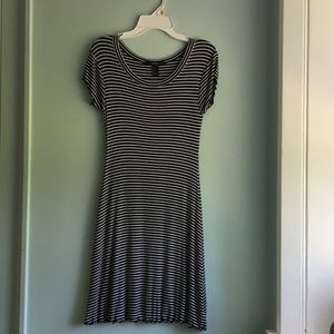 Short Sleeve Striped T-Shirt Dress